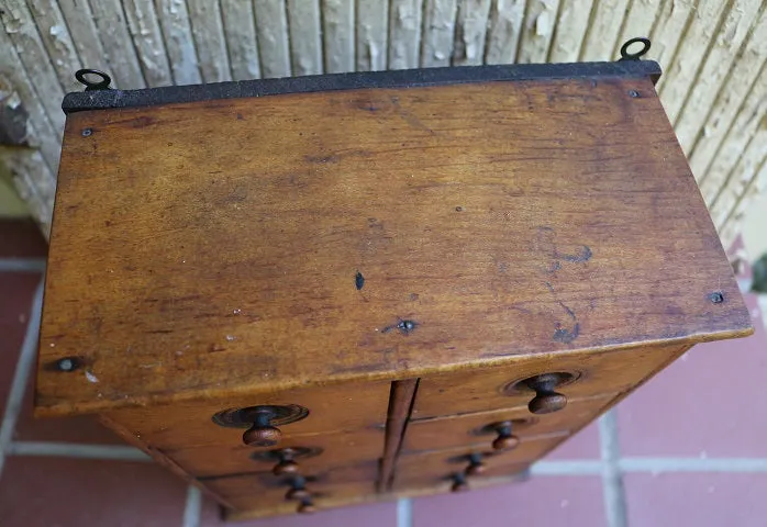 19th Century Spice Cabinet with Lettering