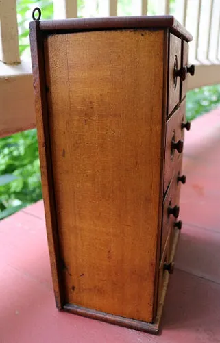 19th Century Spice Cabinet with Lettering