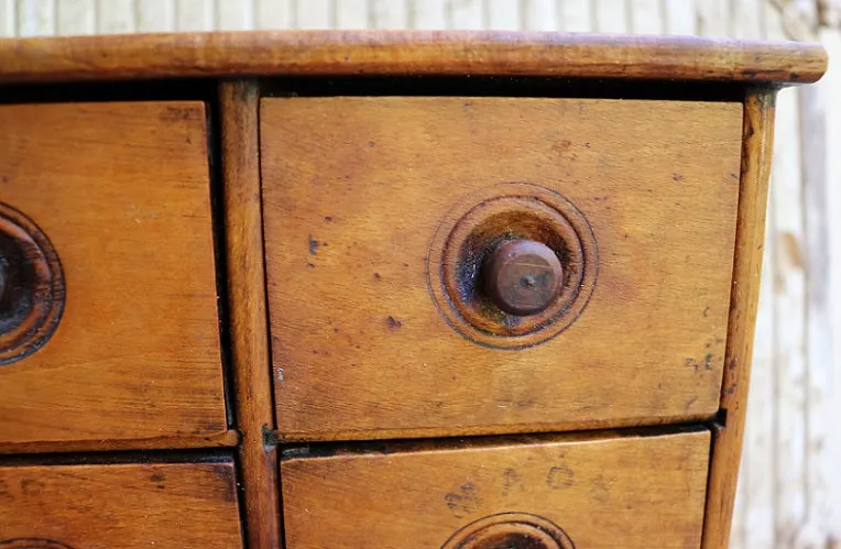 19th Century Spice Cabinet with Lettering