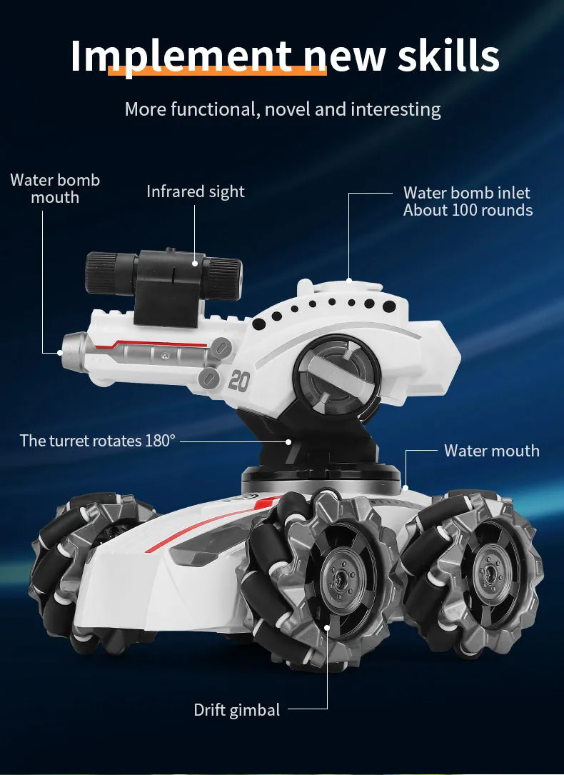 3 Head 4WD RC Tank Car With Gesture Conrol