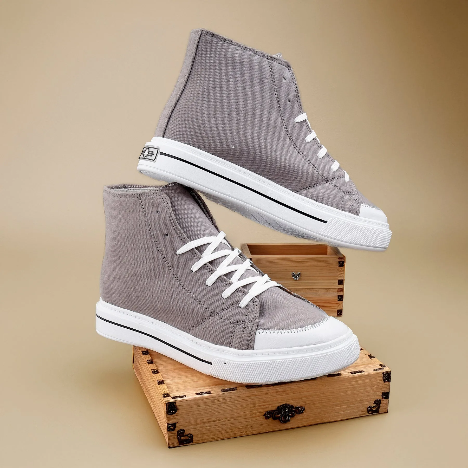 3 Inch Hidden Height Increasing Canvas Shoes