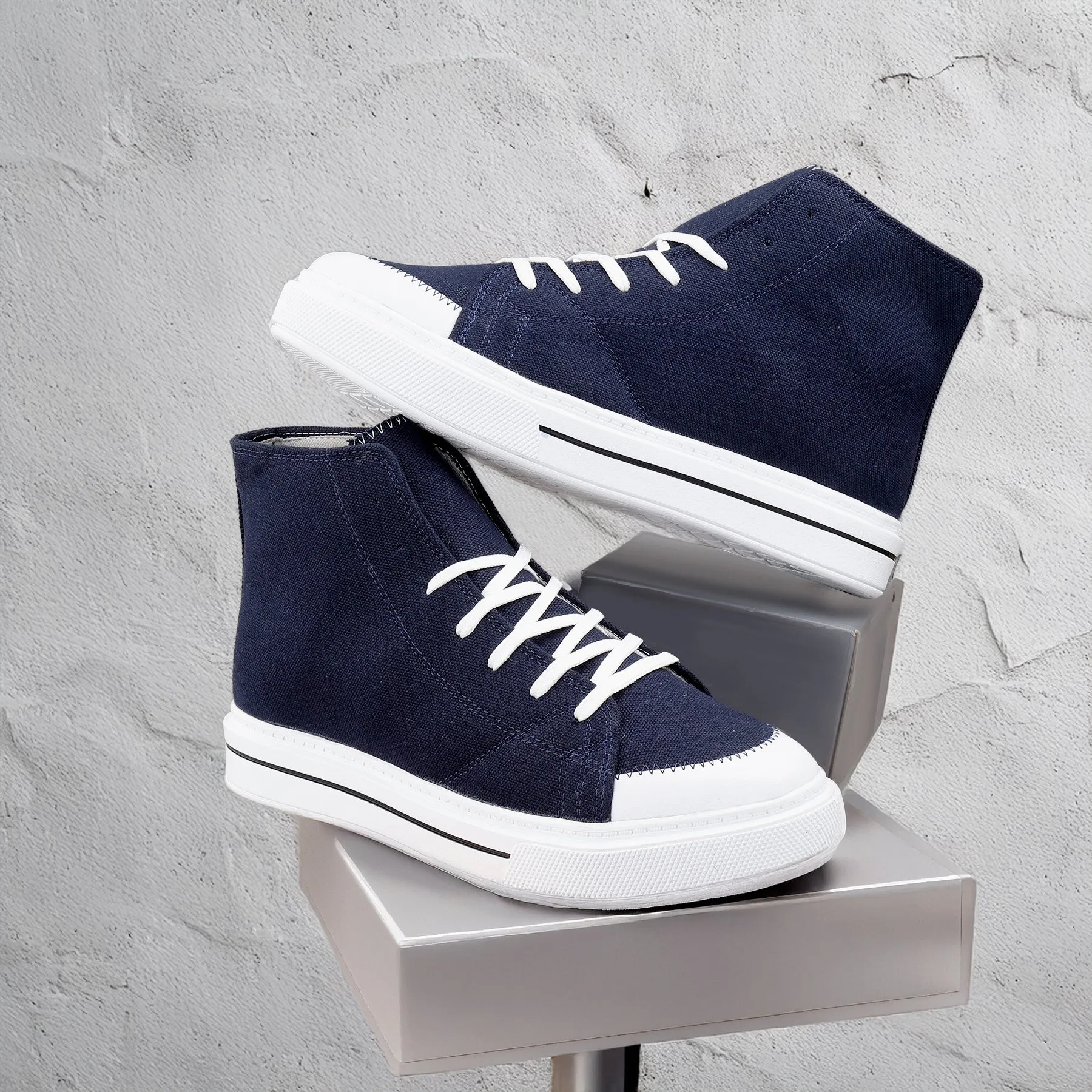 3 Inch Hidden Height Increasing Canvas Shoes