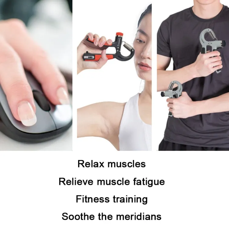 5-60KG Adjustable Grip Strength Wrist Fitness Exerciser Gray Black