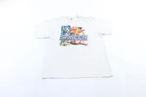 90's Soccer Feel The Power Graphic T-Shirt