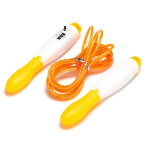 Adjustable Mechanical Counting PVC Skipping Rope Fitness Sports Equipment, Length: 3m(Yellow White)