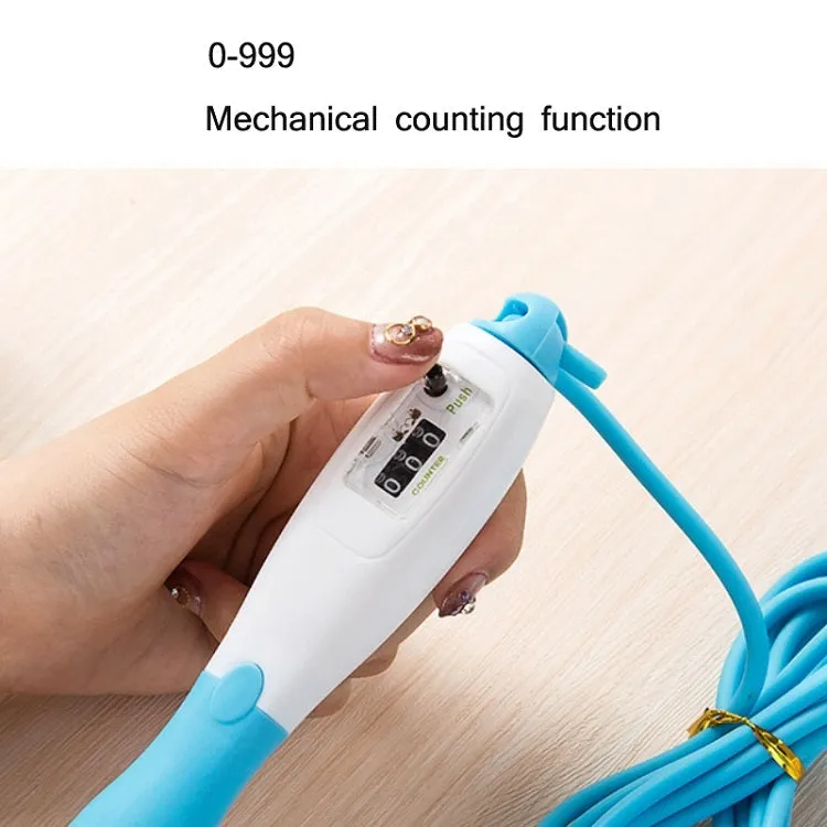 Adjustable Mechanical Counting PVC Skipping Rope Fitness Sports Equipment, Length: 3m(Yellow White)