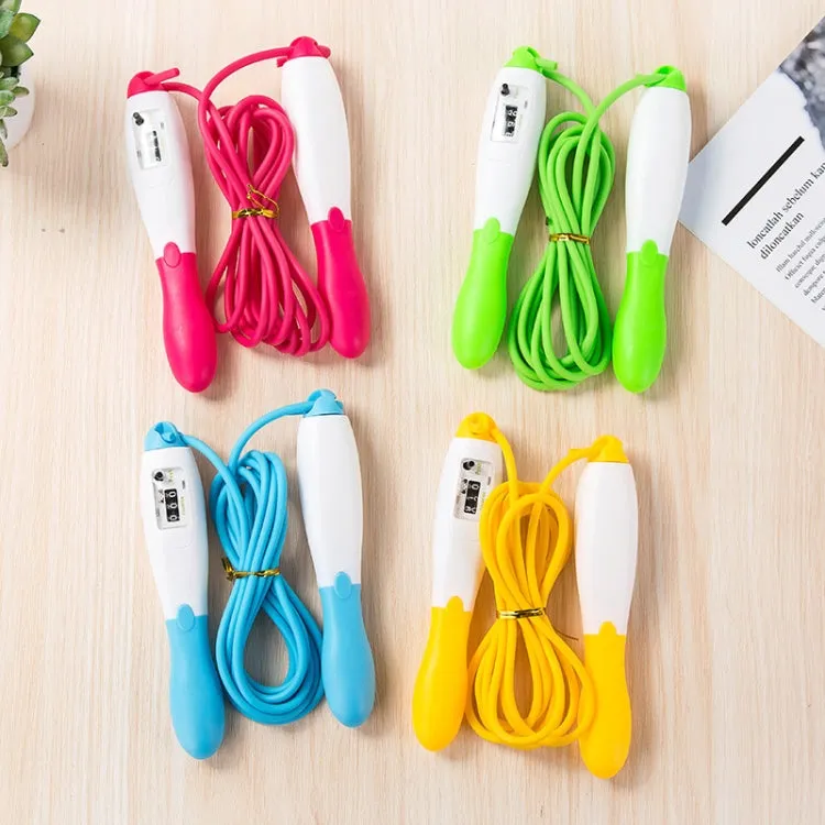 Adjustable Mechanical Counting PVC Skipping Rope Fitness Sports Equipment, Length: 3m(Yellow White)