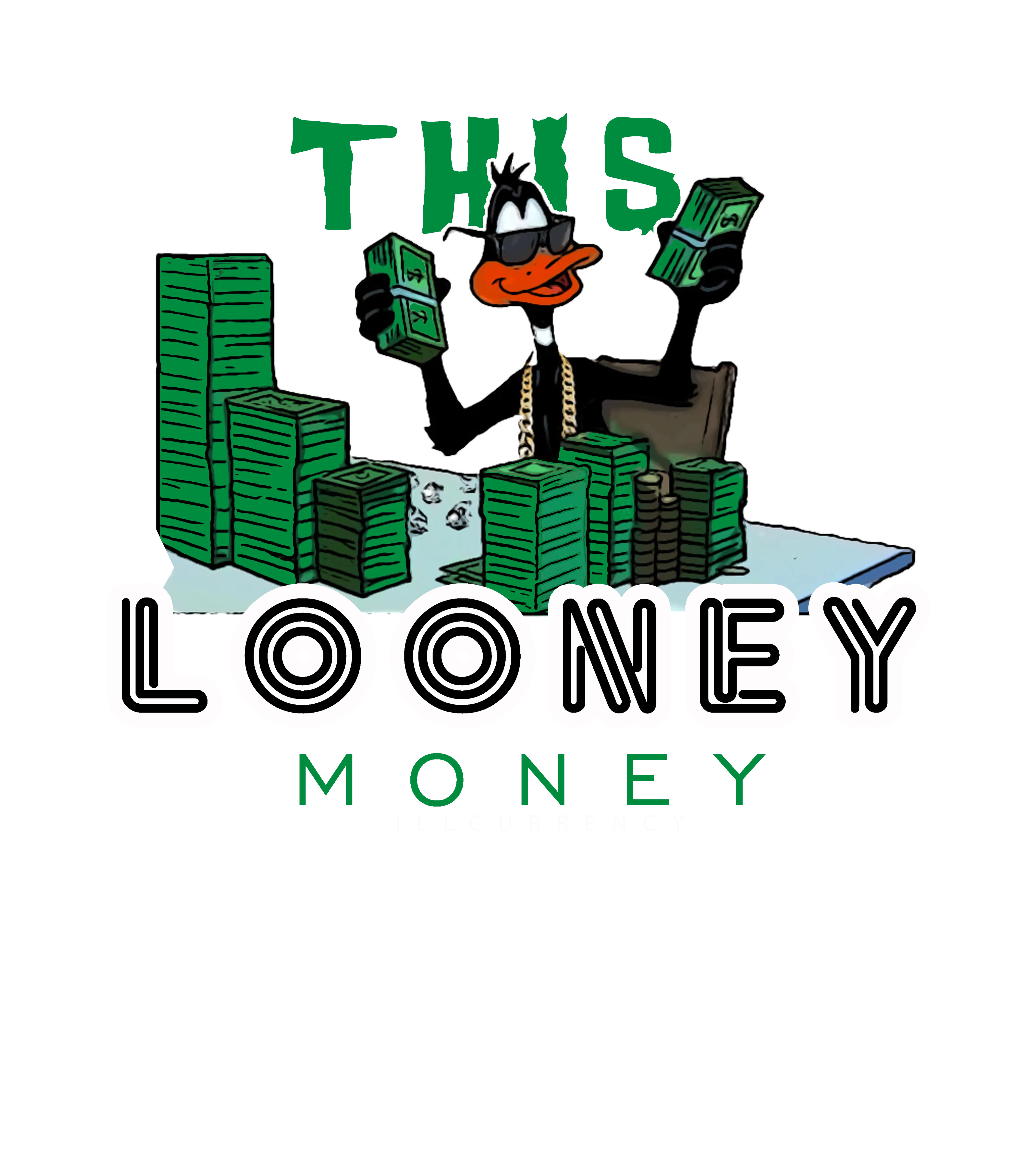 Air Jordan 1 High OG “Lucky Green” | illcurrency Black T-Shirt (Looney Money)