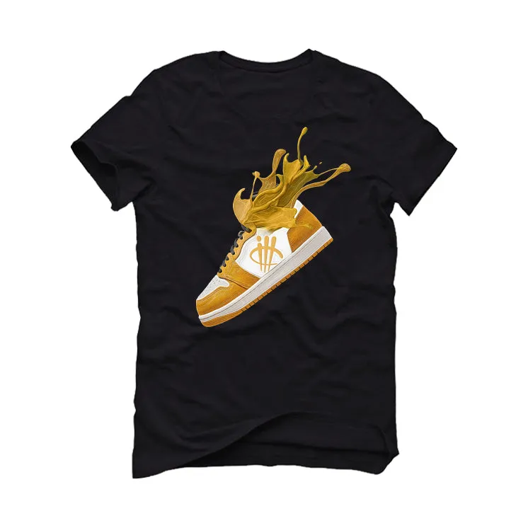 Air Jordan 1 High OG “Yellow Ochre” | illcurrency Black T-Shirt (SPLASH)