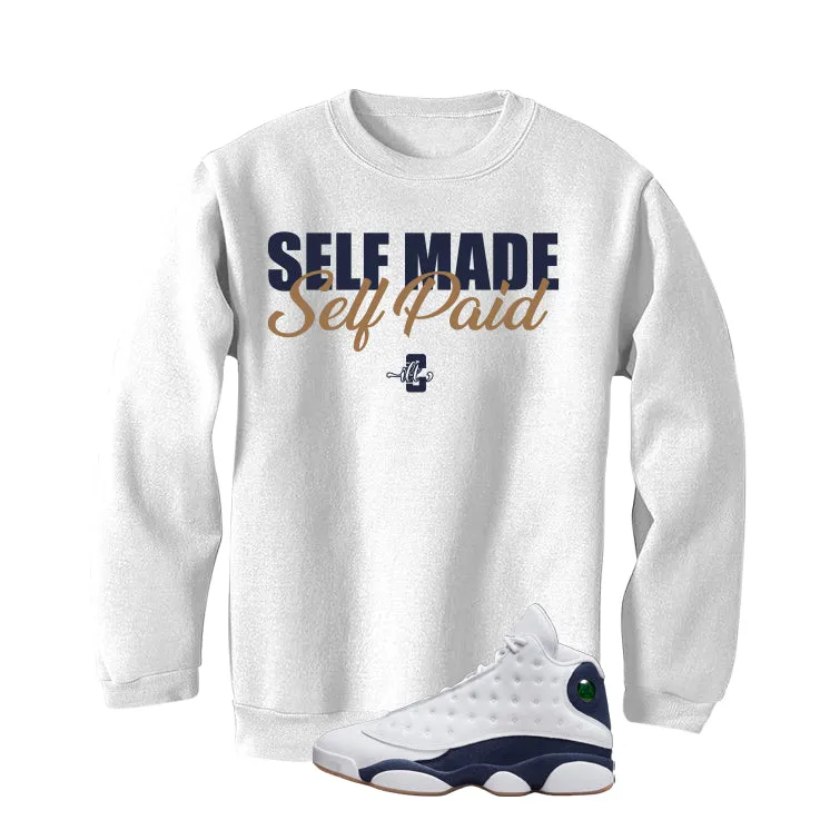 Air Jordan 13 Midnight Navy White T-Shirt (Self Made Self Paid)| illcurrency