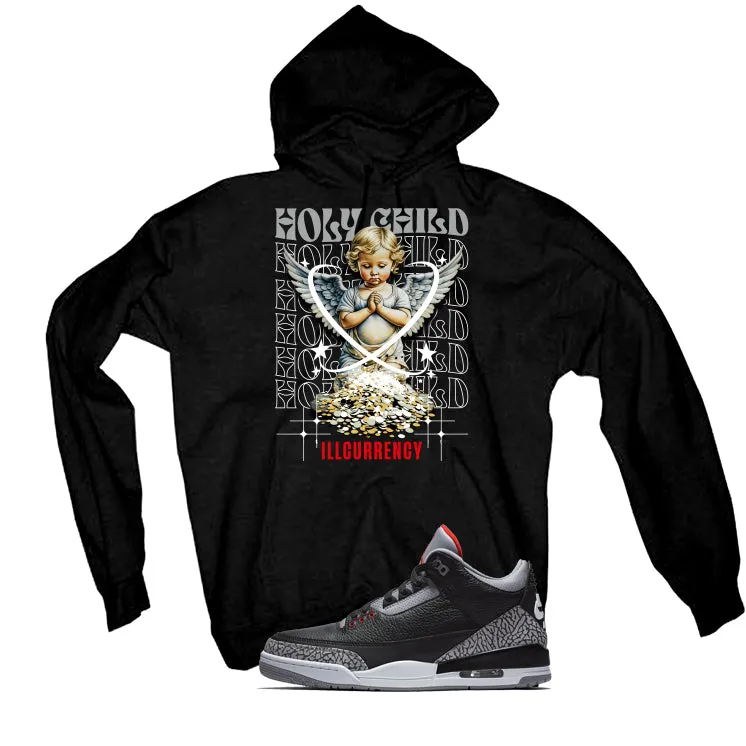 Air Jordan 3 Black Cement Black T-Shirt (Holy Child)| illcurrency