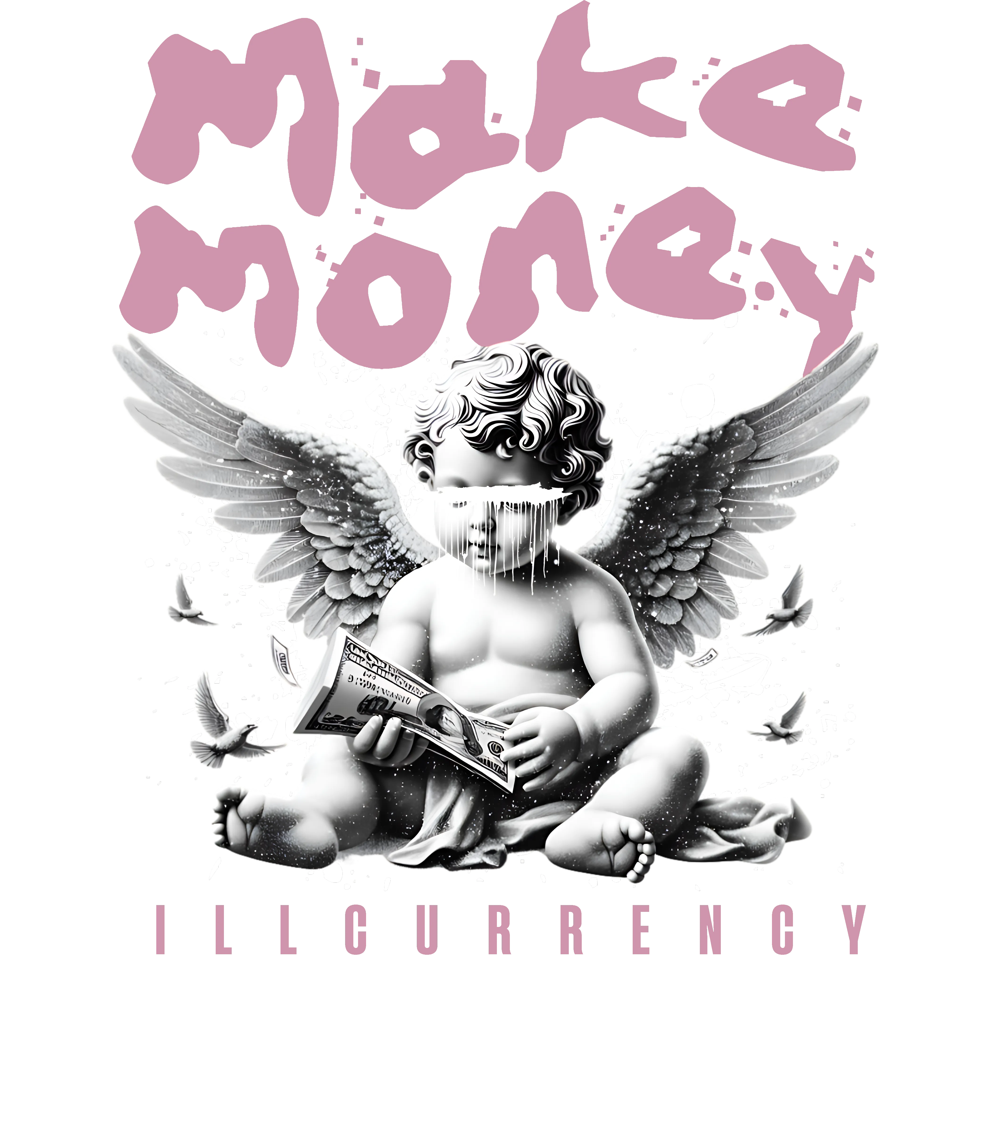 Air Jordan 4 WMNS Orchid Black T-Shirt (Make Money)| illcurrency