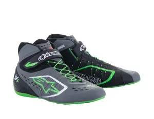 ALPINESTARS 2712123_1116_6 Karting shoes TECH-1 KX V2, black/dark grey/green fluo, Size 38