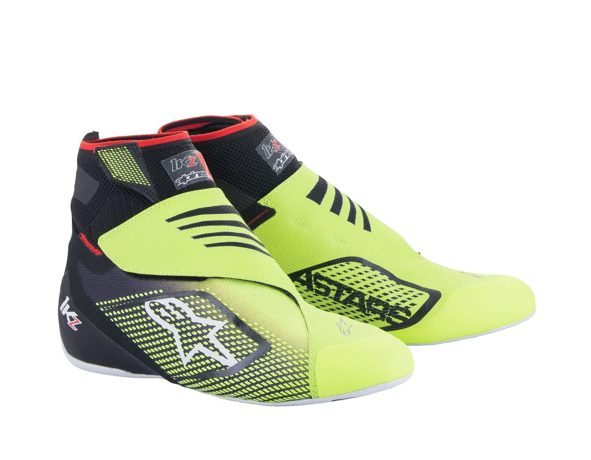 ALPINESTARS 2713023_155_10 Karting shoes TECH-1 KZ V2, black/yellow fluo, Size 43