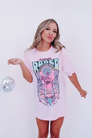 American Rodeo Graphic Tee - Light Pink