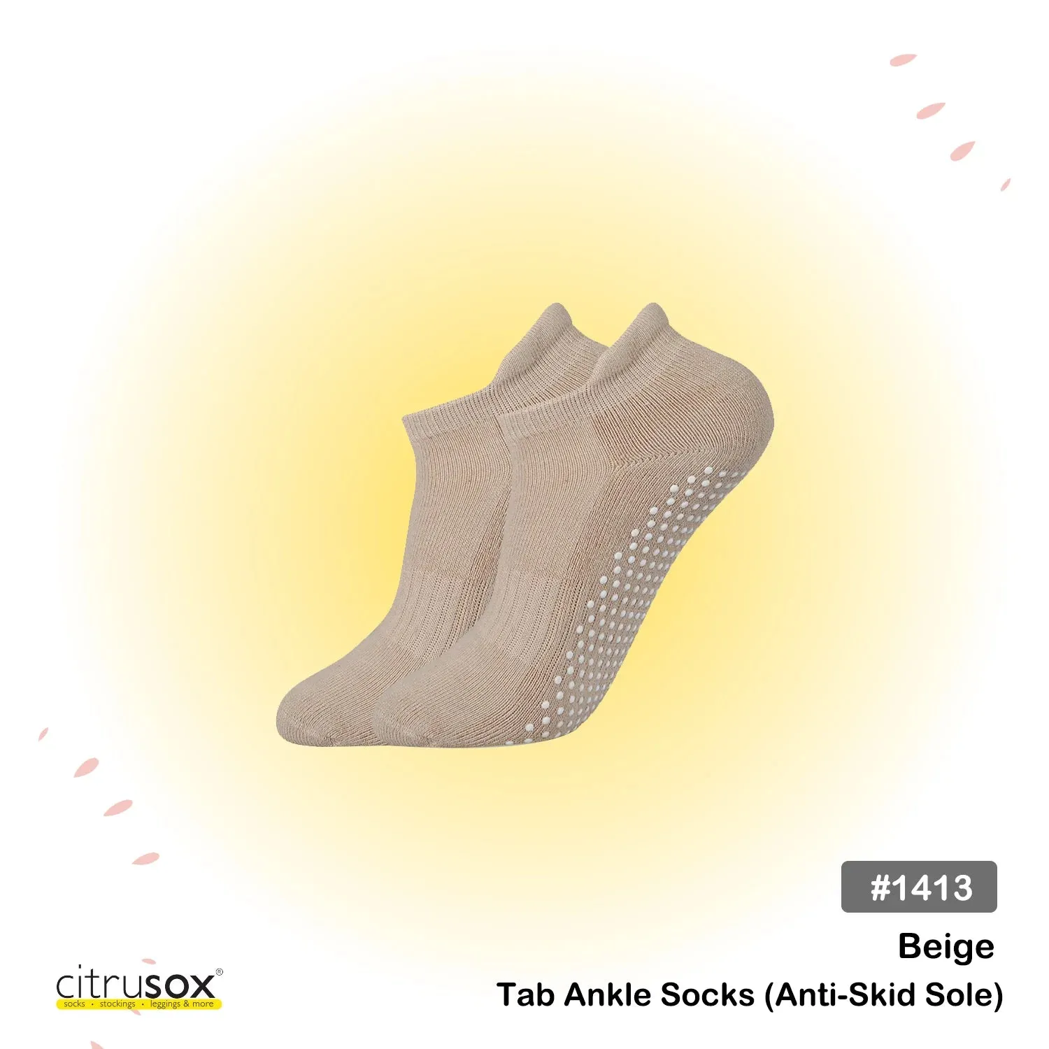 Anti-Skid Cushioned Tab Ankle Socks