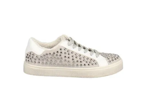 AQUA - TESS STUDDED GRAY SUEDE SNEAKERS **FREE SHIPPING**