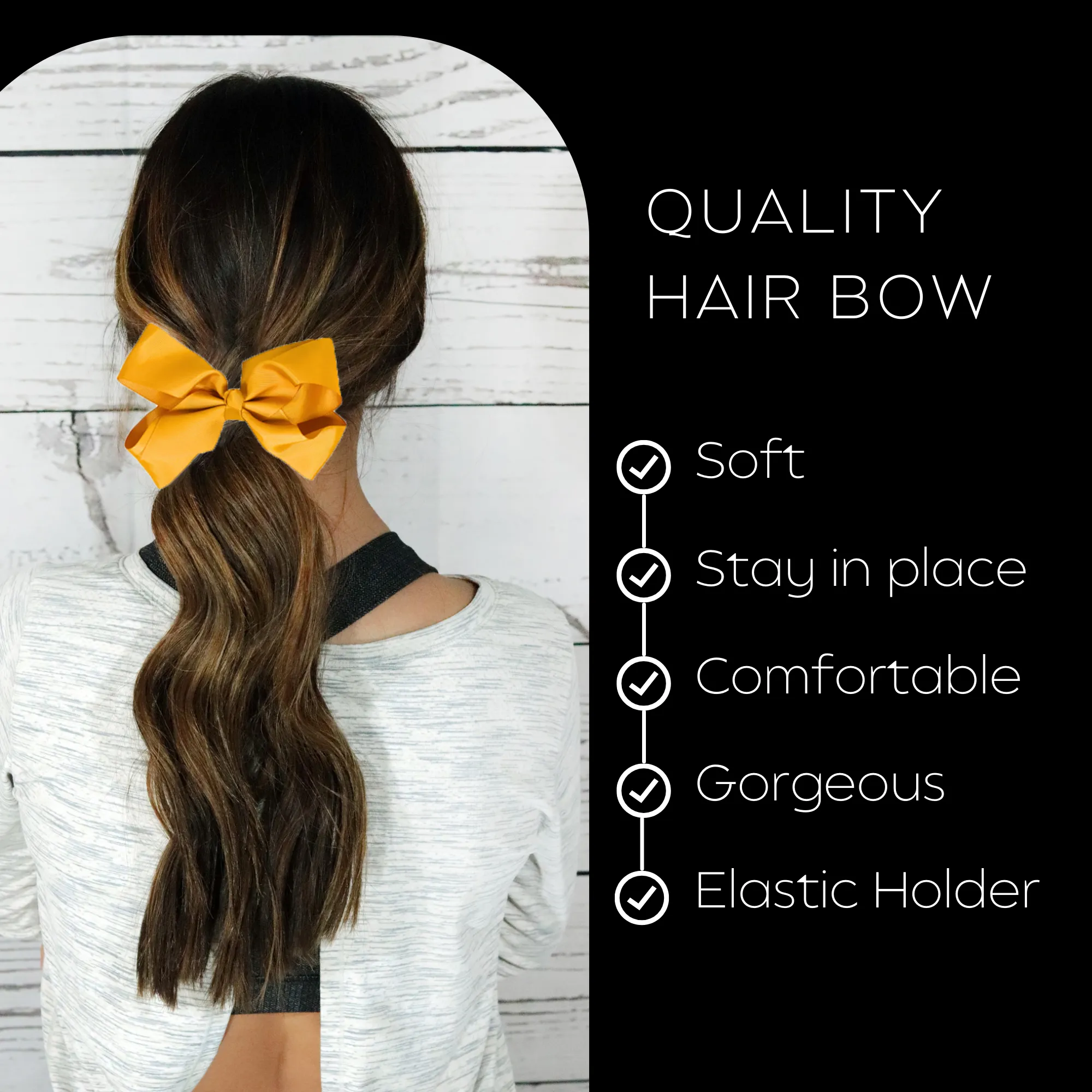 Athletic Gold Classic Hair Bow