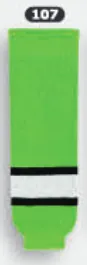 Athletic Knit (AK) HS630-107 Lime Green/Black/White Knit Ice Hockey Socks