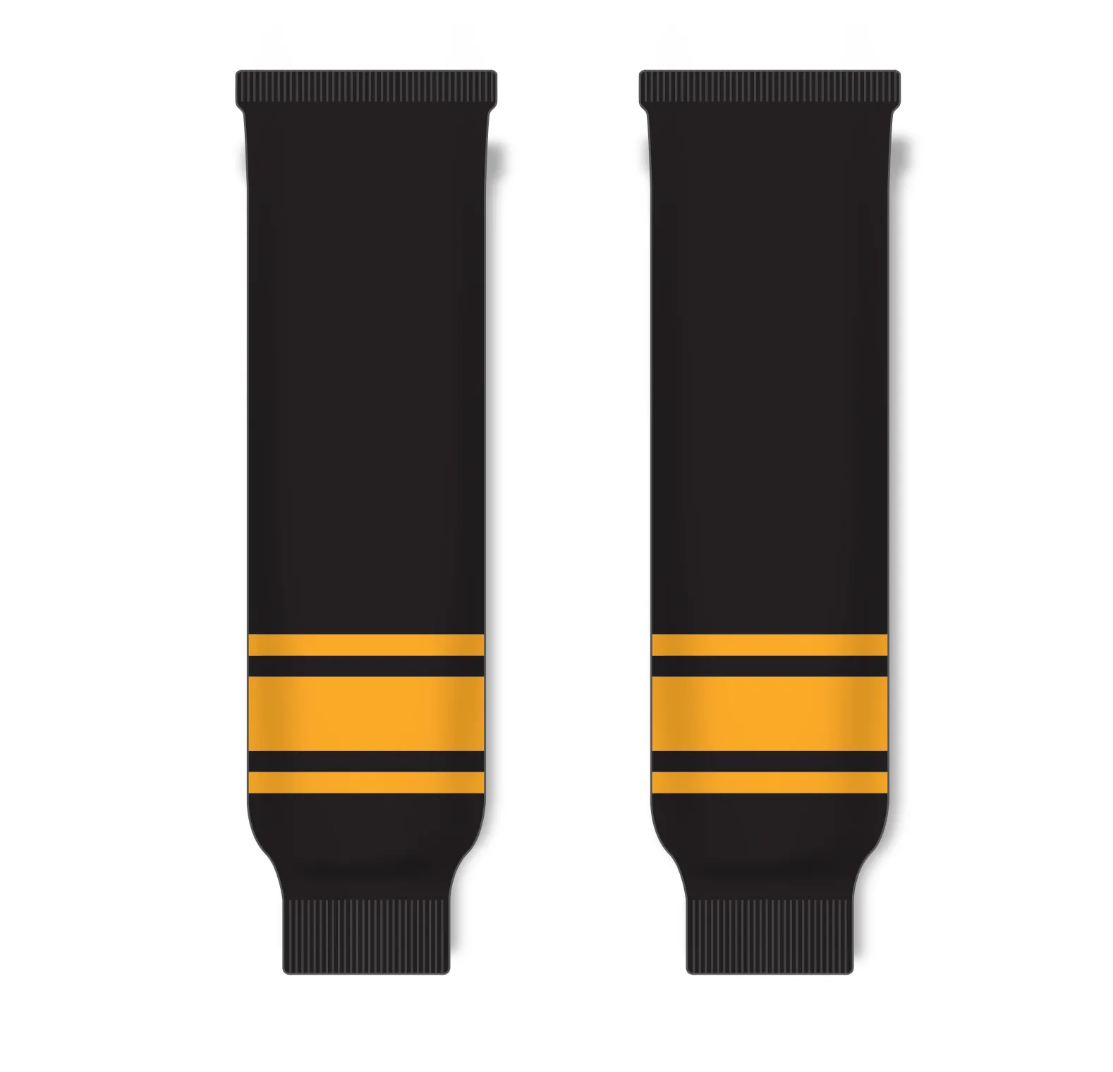 Athletic Knit (AK) HS630-212 Black/Gold Knit Ice Hockey Socks