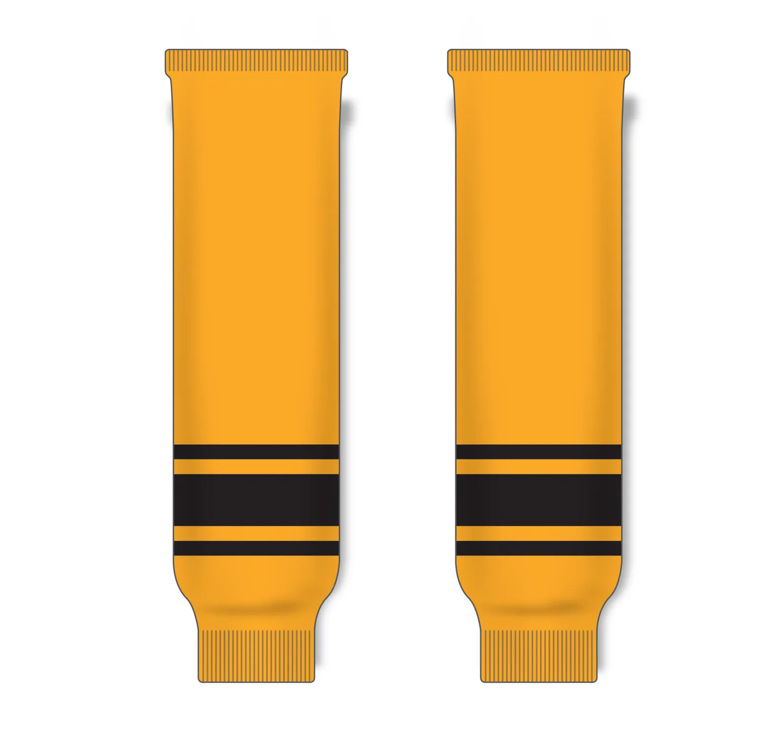 Athletic Knit (AK) HS630-213 Gold/Black Knit Ice Hockey Socks