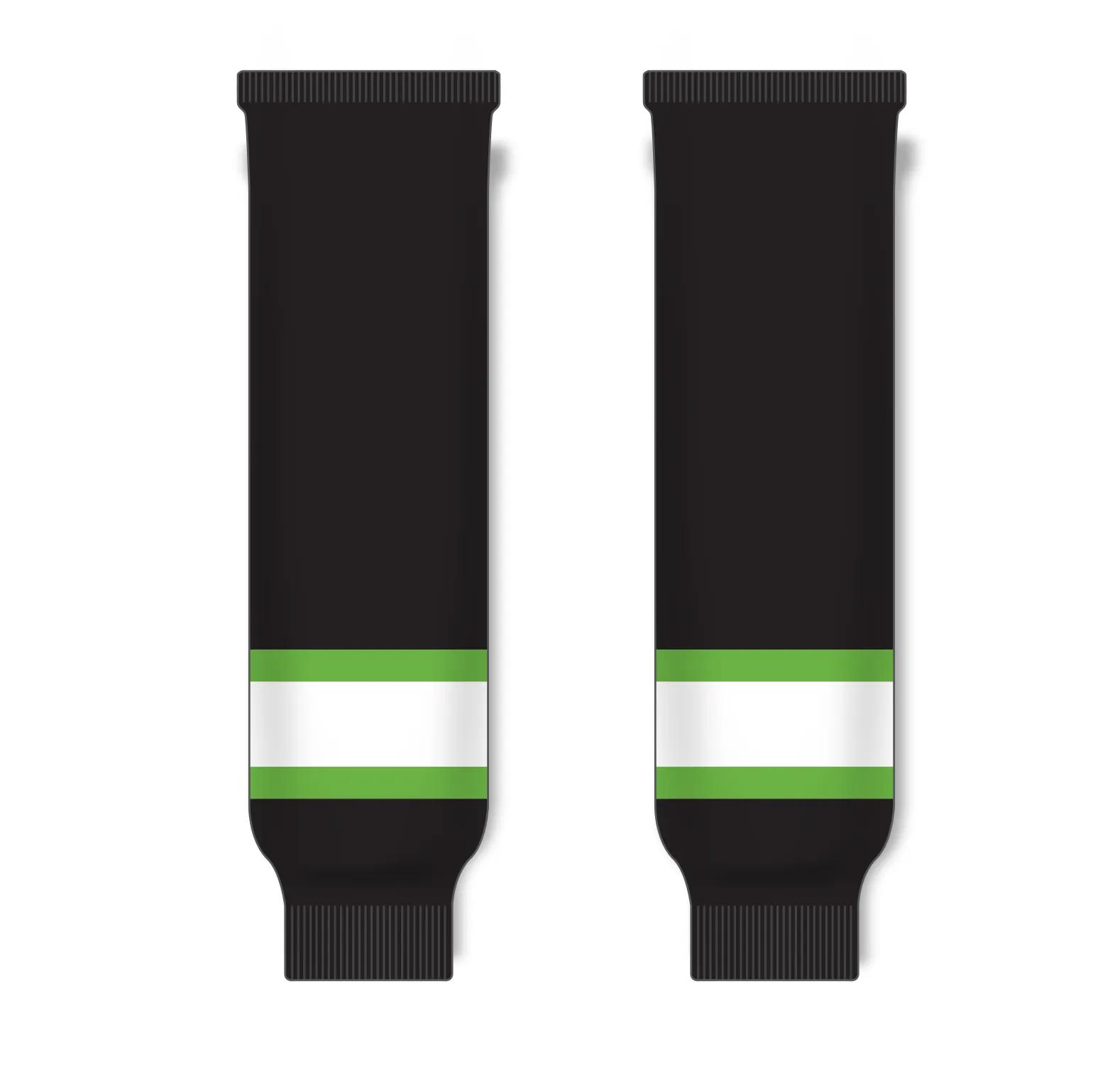 Athletic Knit (AK) HS630-247 Black/Lime Green/White Knit Ice Hockey Socks