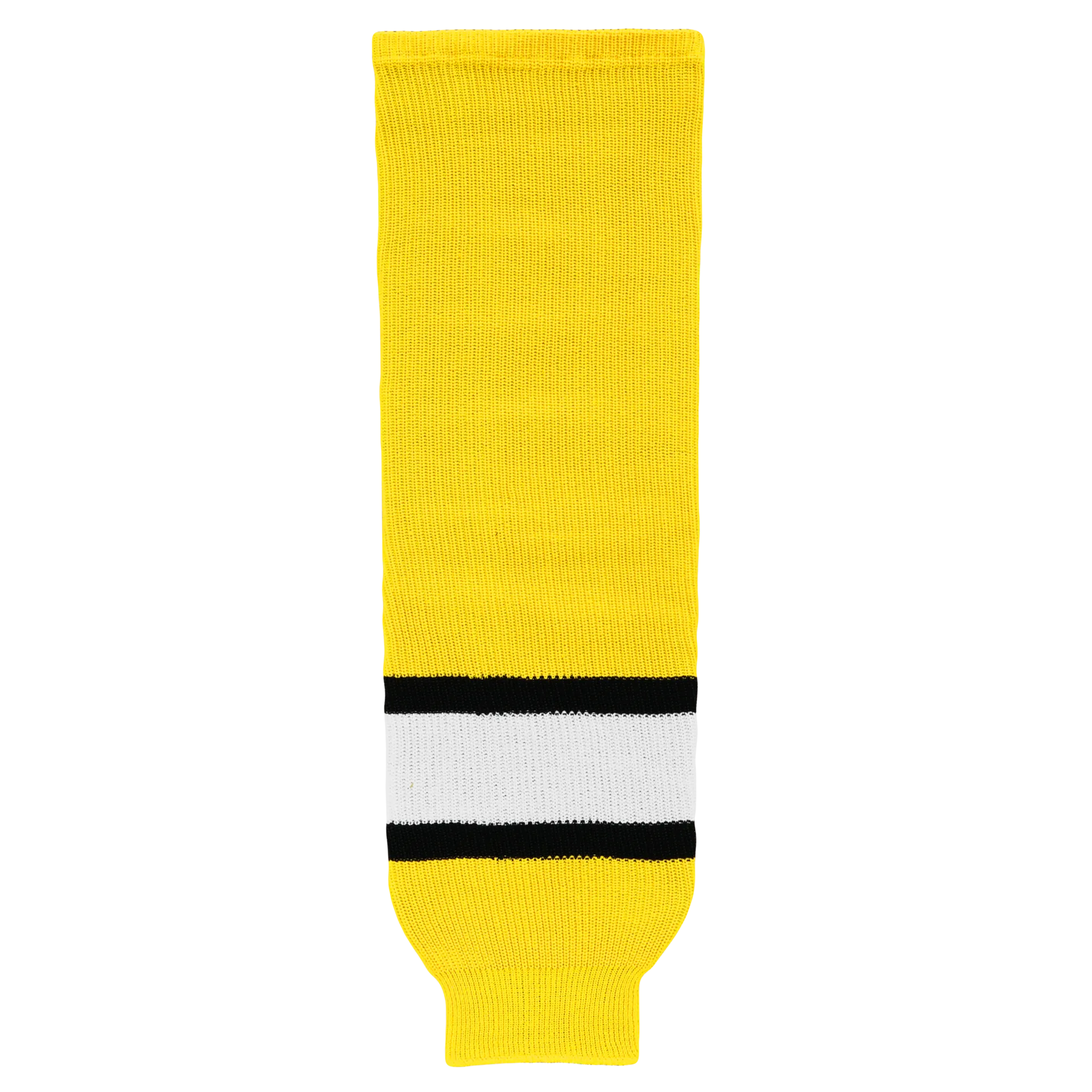 Athletic Knit (AK) HS630-256 Maize/Black/White Knit Ice Hockey Socks