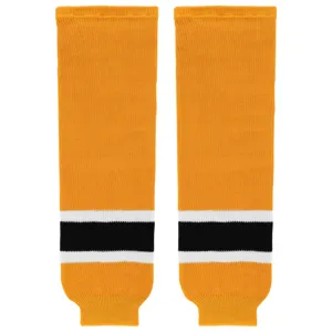 Athletic Knit (AK) HS630-298 Boston Bruins Gold Knit Ice Hockey Socks