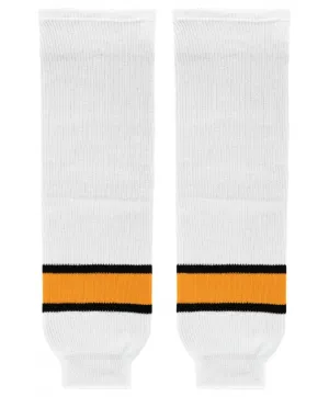 Athletic Knit (AK) HS630-301 Boston Bruins White Knit Ice Hockey Socks