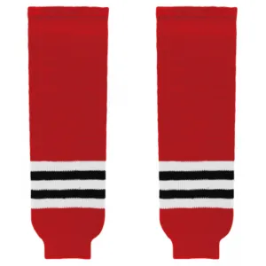 Athletic Knit (AK) HS630-304 Chicago Blackhawks Red Knit Ice Hockey Socks