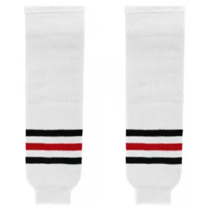 Athletic Knit (AK) HS630-305 Chicago Blackhawks White Knit Ice Hockey Socks