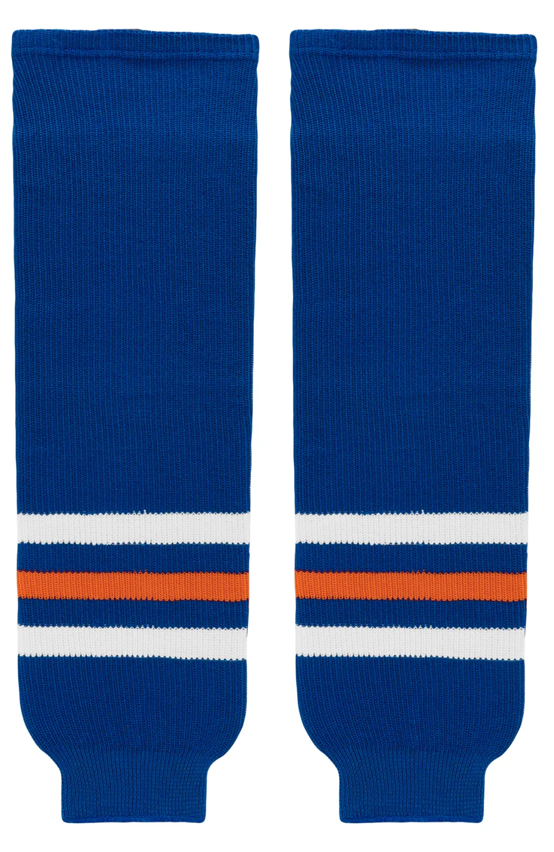 Athletic Knit (AK) HS630-320 Edmonton Oilers Royal Blue Knit Ice Hockey Socks