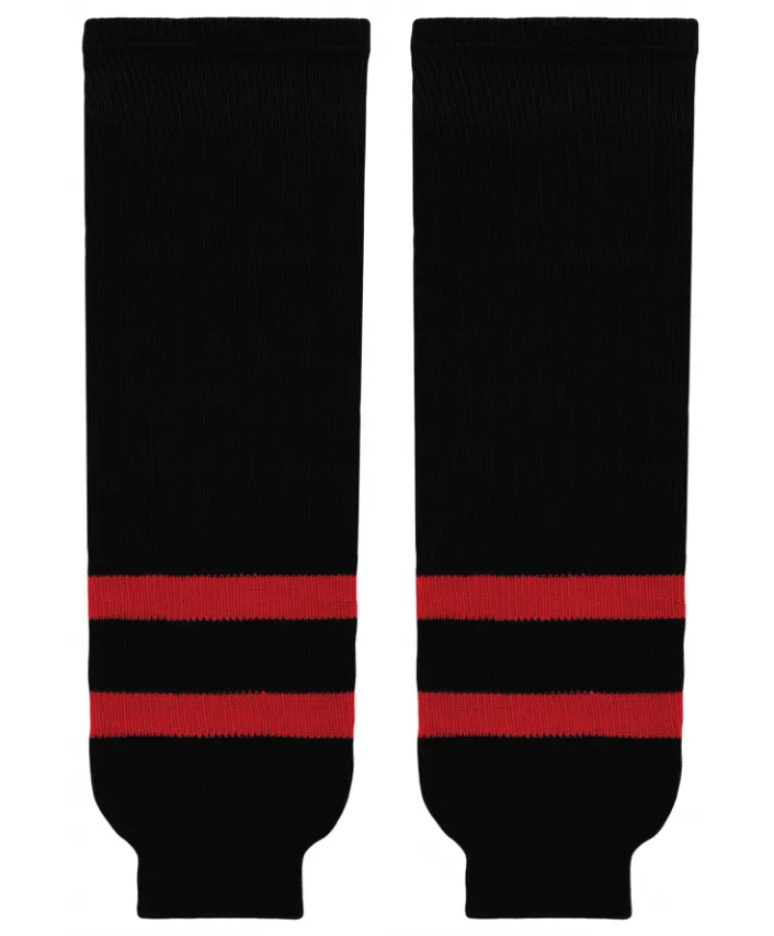 Athletic Knit (AK) HS630-336 Ottawa Senators Black Knit Ice Hockey Socks