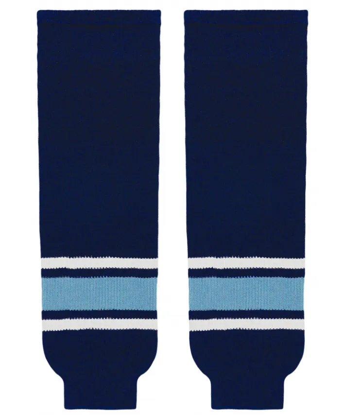 Athletic Knit (AK) HS630-340 University of Maine Black Bears Navy Knit Ice Hockey Socks