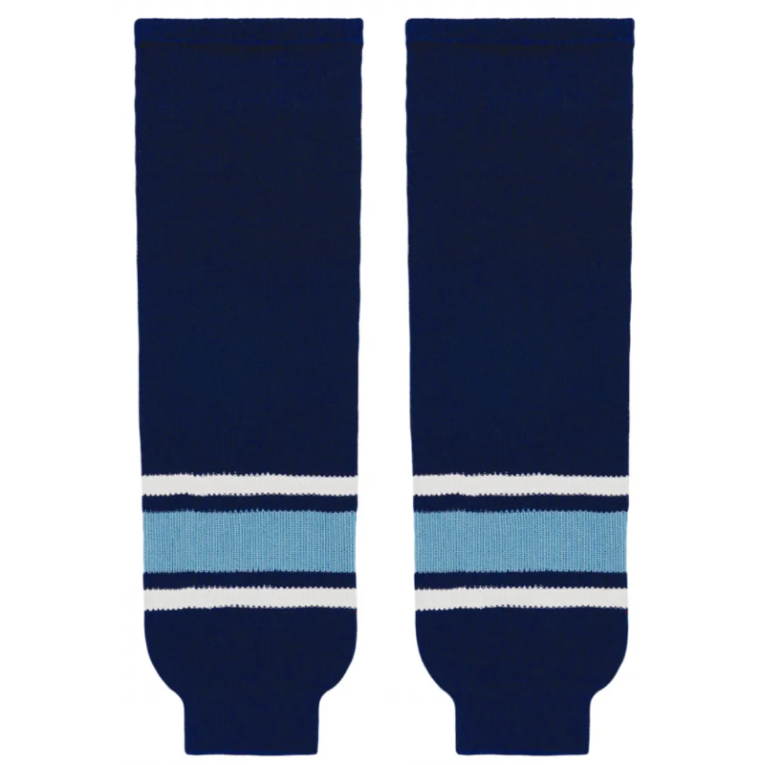 Athletic Knit (AK) HS630-340 University of Maine Black Bears Navy Knit Ice Hockey Socks