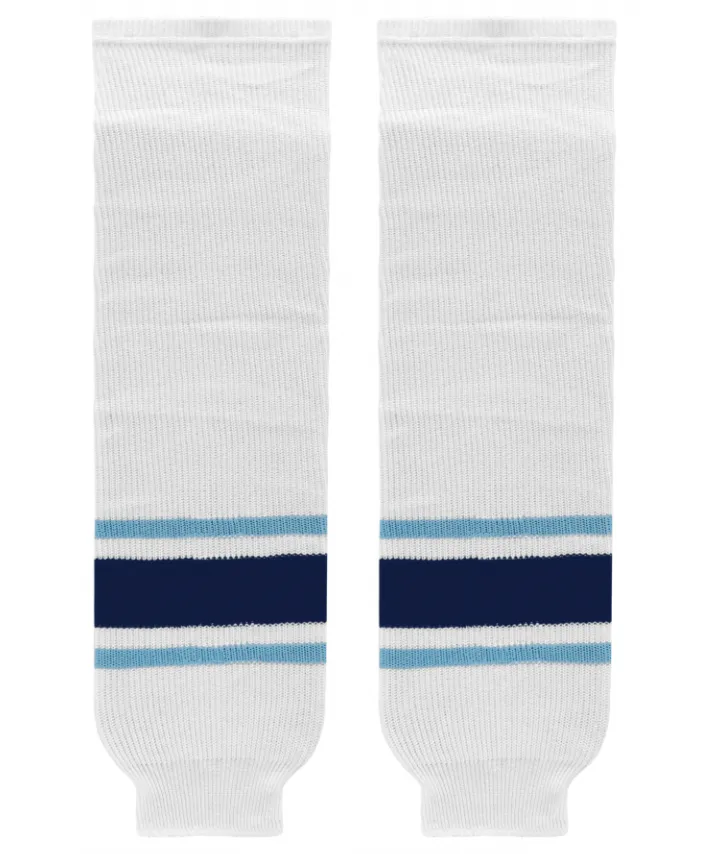 Athletic Knit (AK) HS630-341 University of Maine Black Bears White Knit Ice Hockey Socks