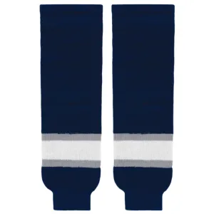 Athletic Knit (AK) HS630-370 2002 Edmonton Oilers Third Navy Knit Ice Hockey Socks