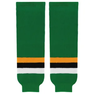 Athletic Knit (AK) HS630-406 Minnesota North Stars Kelly Green with Black Stripe Knit Ice Hockey Socks