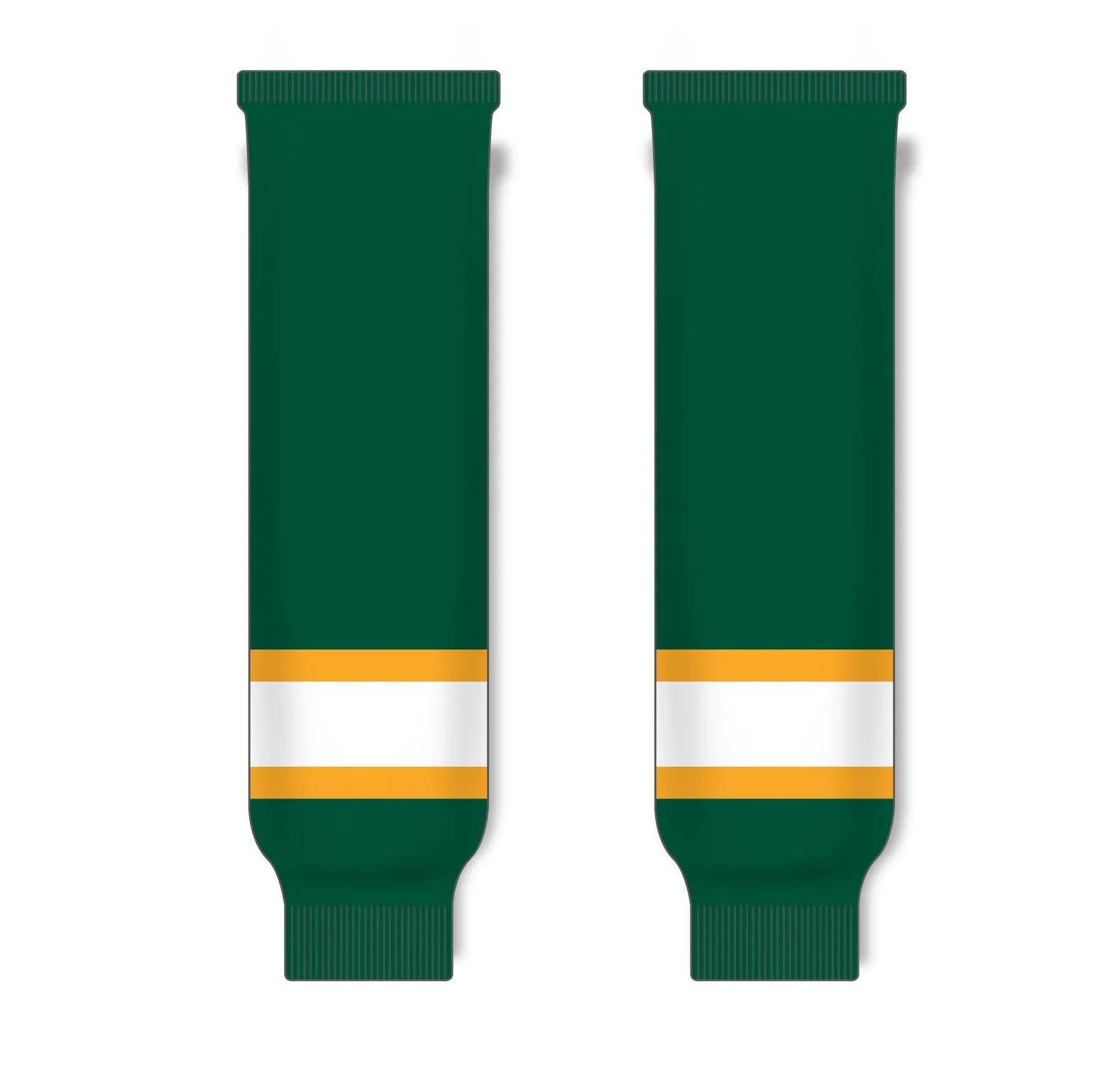 Athletic Knit (AK) HS630-439 Dark Green/Gold/White Knit Ice Hockey Socks