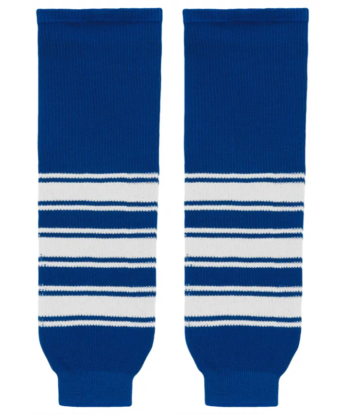 Athletic Knit (AK) HS630-504 New Toronto Maple Leafs Royal Blue Knit Ice Hockey Socks