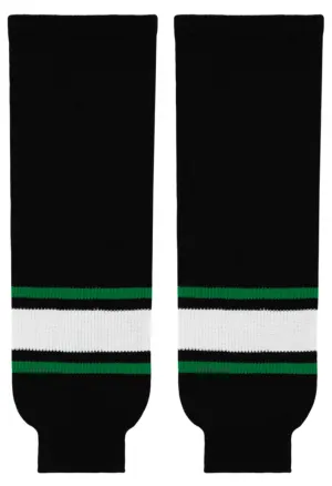 Athletic Knit (AK) HS630-506 Dallas Stars Black Knit Ice Hockey Socks