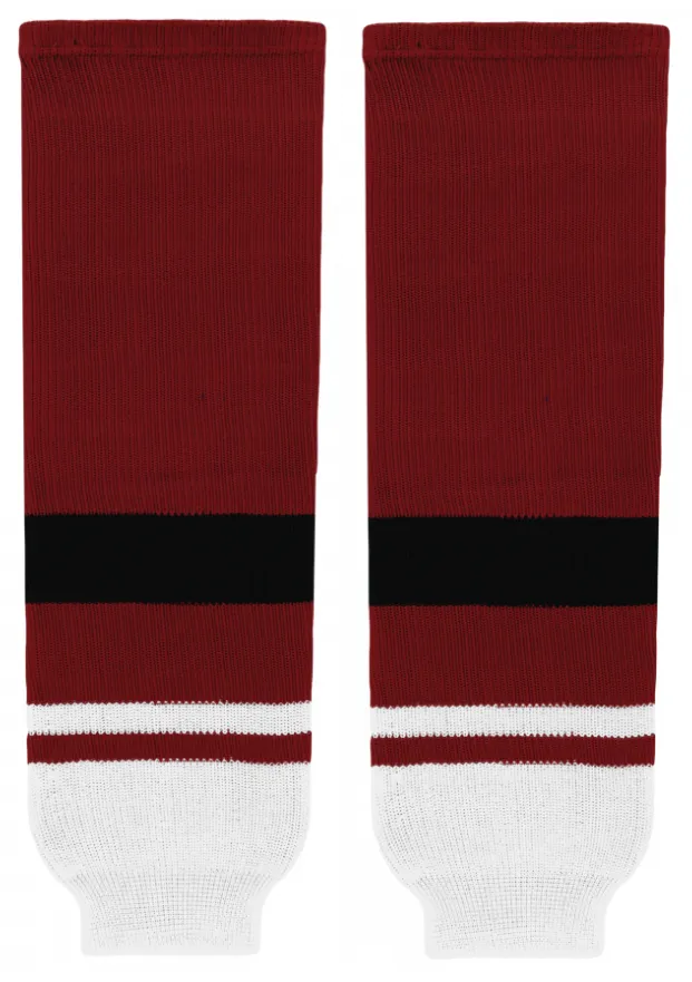 Athletic Knit (AK) HS630-582 2015 Arizona Coyotes AV Red Knit Ice Hockey Socks