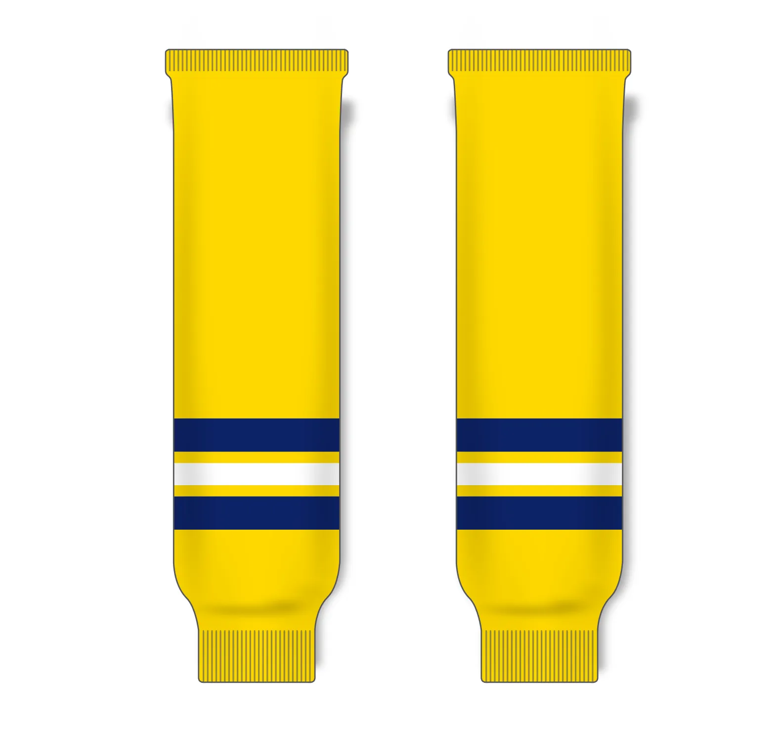 Athletic Knit (AK) HS630-590 2011 University of Michigan Wolverines Maize Knit Ice Hockey Socks