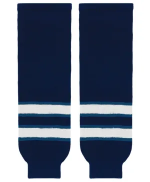 Athletic Knit (AK) HS630-595 2011 Winnipeg Jets Navy Knit Ice Hockey Socks