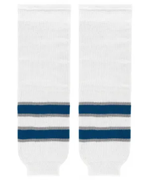 Athletic Knit (AK) HS630-596 2011 Winnipeg Jets White Knit Ice Hockey Socks