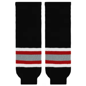 Athletic Knit (AK) HS630-610 Buffalo Sabres Black Knit Ice Hockey Socks