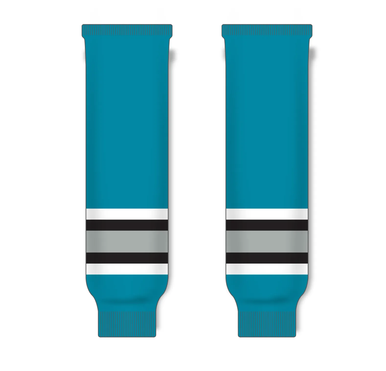 Athletic Knit (AK) HS630-636 San Jose Sharks Teal Knit Ice Hockey Socks