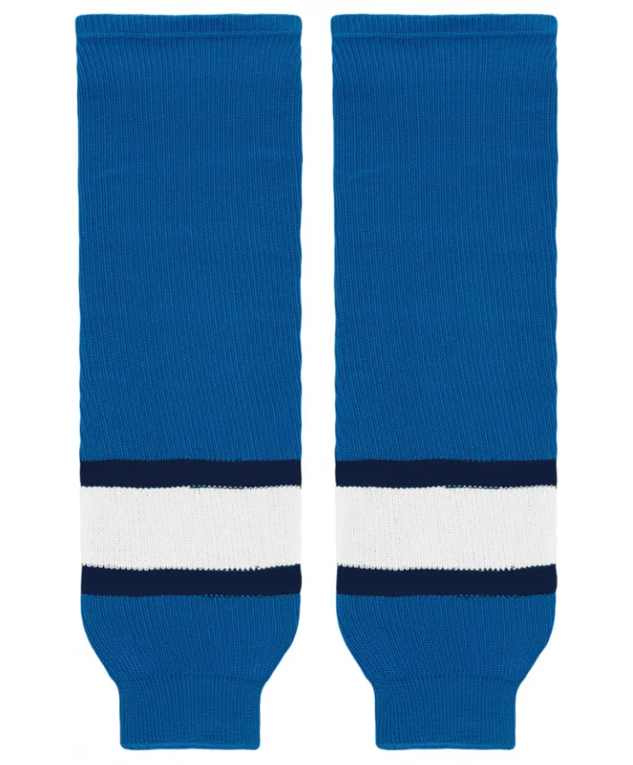 Athletic Knit (AK) HS630-776 Winnipeg Jets Cobalt Blue Knit Ice Hockey Socks