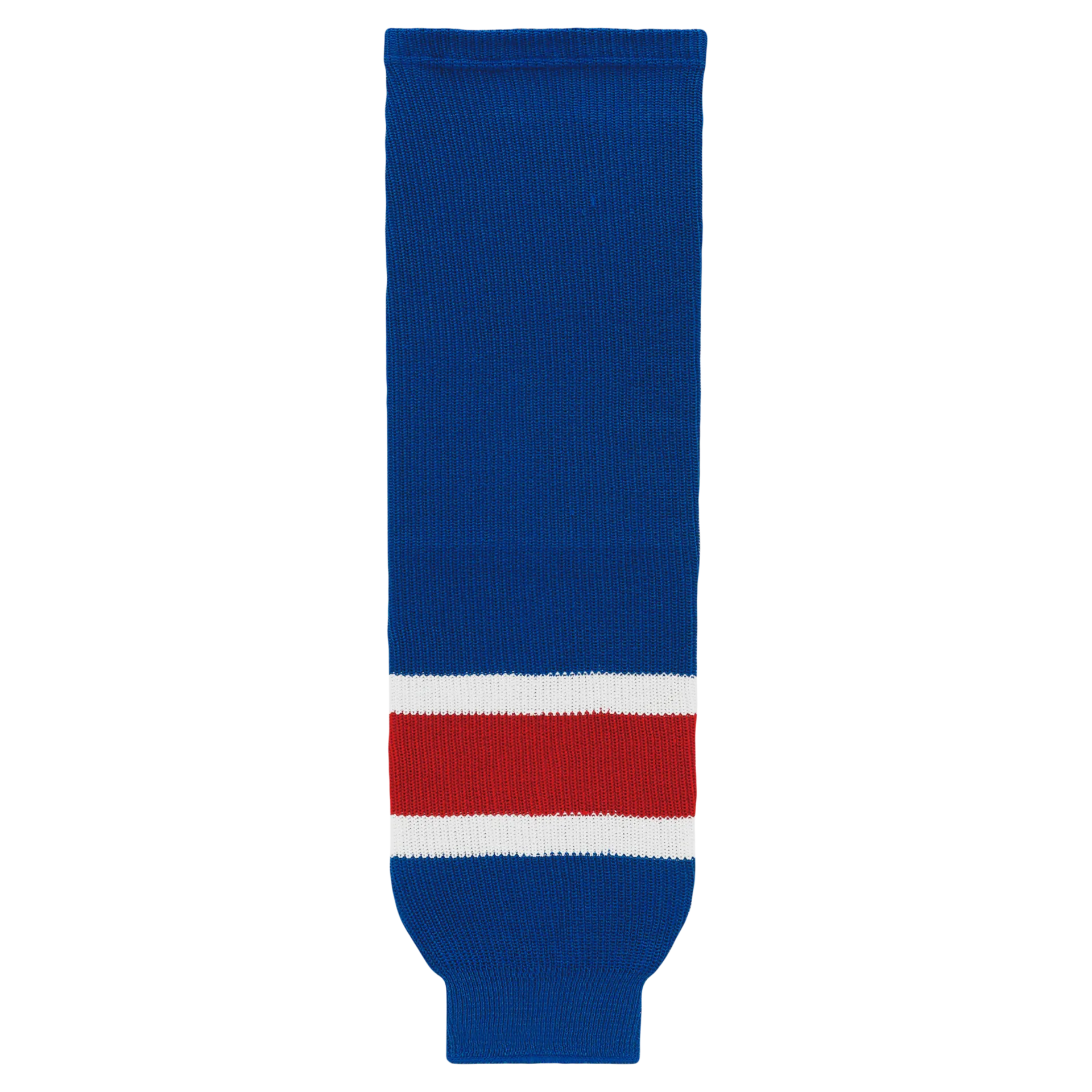 Athletic Knit (AK) HS630-812 New York Rangers Royal Blue Knit Ice Hockey Socks