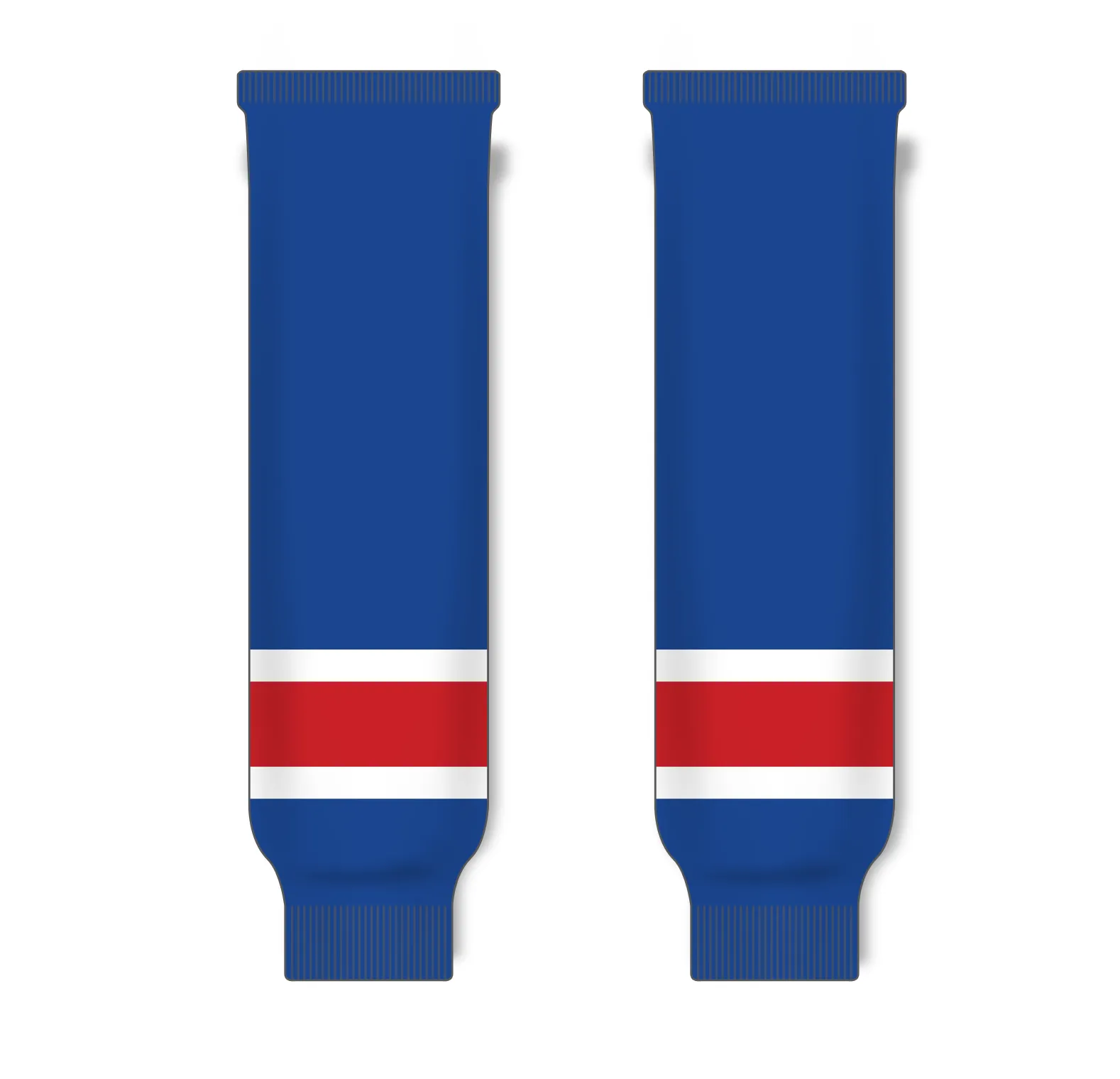 Athletic Knit (AK) HS630-812 New York Rangers Royal Blue Knit Ice Hockey Socks